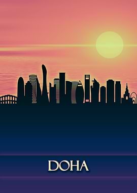 Doha City Skyline