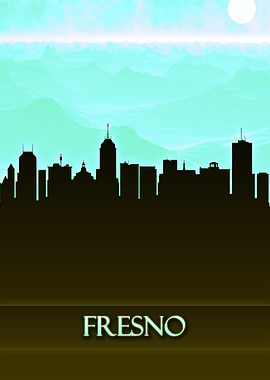 Fresno City Skyline