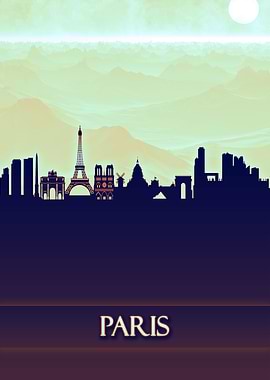 Paris City Skyline