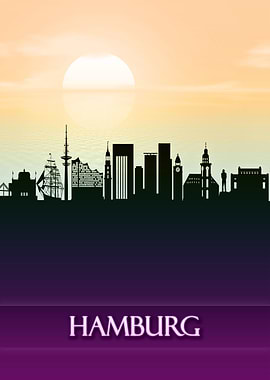 Hamburg City Skyline