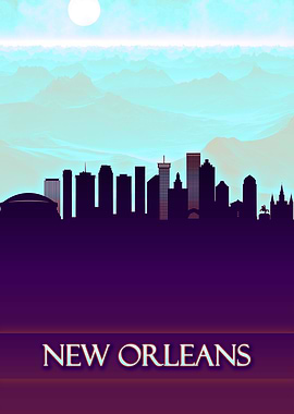 New Orleans City Skyline