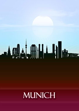 Munich City Skyline