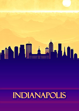 Indianapolis City Skyline