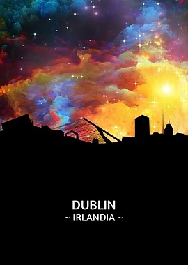 Dublin Irlandia Skyline