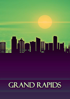 Grand Rapids City Skyline