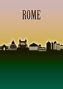 Rome Skyline Minimal