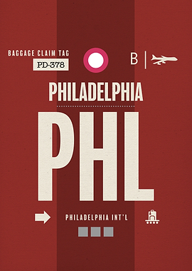 Philadelphia PHL Code Tag