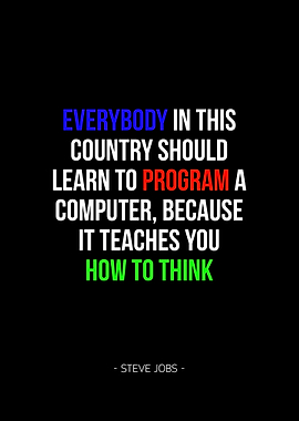 Steve Jobs Coding Quote