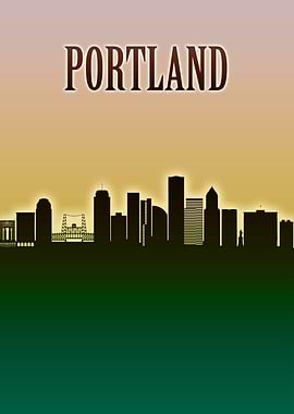 Portland Skyline Minimal