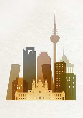 Madrid Spain Skyline