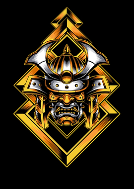 Japan hannya mask samurai