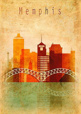 Memphis Tennessee Skyline