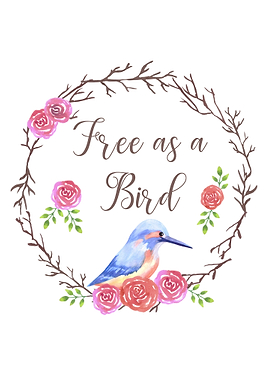 Kingfisher in floral frame