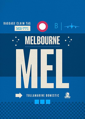 Melbourne MEL Airport Tag
