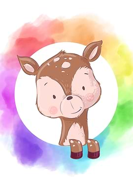 Nursery Baby Deer Cute