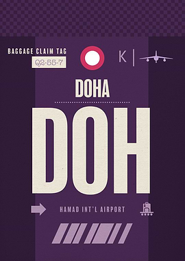 Doha DOH Qatar Airport Tag