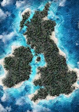 United Kingdom Map Island