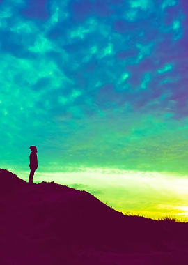 Back Light Silhouette Of A