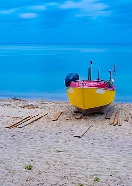 Fishing Boat On Beach Beau