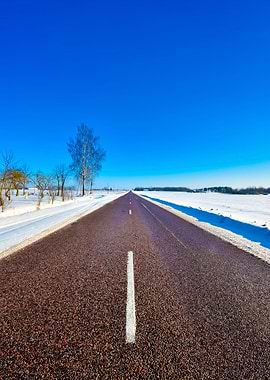 Classic Winter Scene Of A