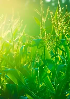 Corn Field CloseUp At The