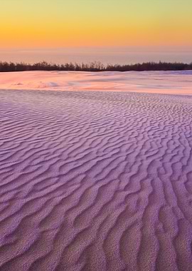 Sand Dunes At Sunrise