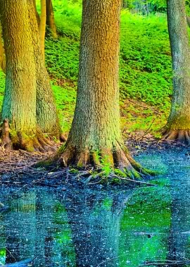 Forest Swamp Scene