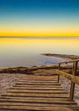 Landscape With Wooden Stai