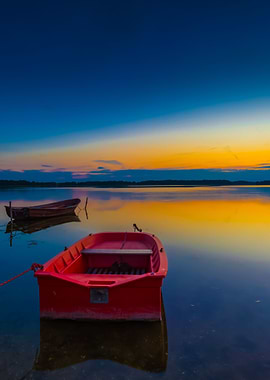 Beautiful Lake Sunset With