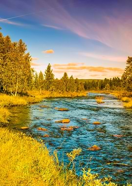 Mountain River In Autumn N