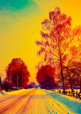 Rural Winter Landscape
