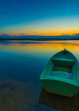 Beautiful Lake Sunset With