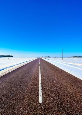 Classic Winter Scene Of A