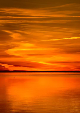 Colorful Sunset In The Sea