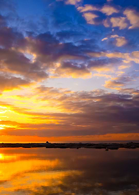 Sunset At The Sea Shore
