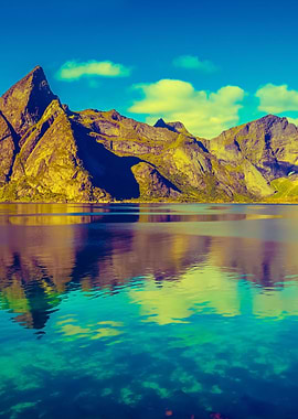 Beautiful Fjord In Lofoten