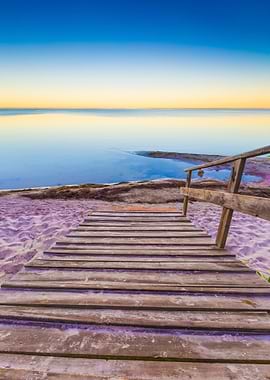 Landscape With Wooden Stai