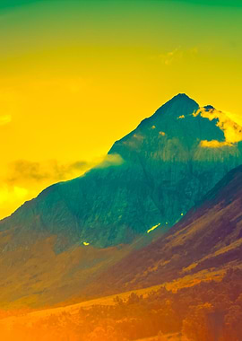 Mountain Landscape In Even