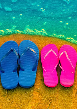 Romantic Beach Scene Femal