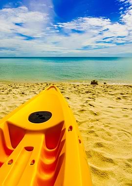 Paddle Boats On White Sand