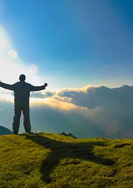 Fresh Sunrise At Mountain