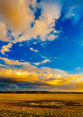 Heavy Rain Clouds Over The