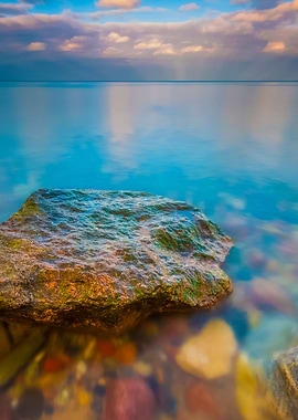 Rocky Sea Shore At Sunrise