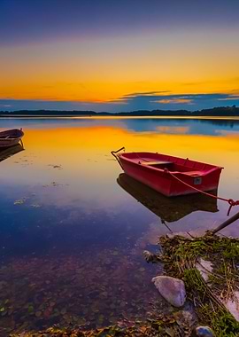 Beautiful Lake Sunset With