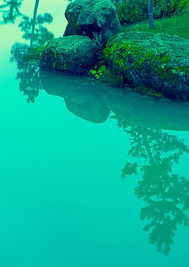 Blue Vintage Mystical Rock