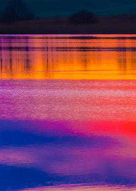 Beautiful Lake With Colorf