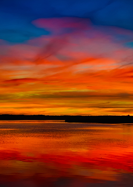 Colorful Sunrise On A Lake