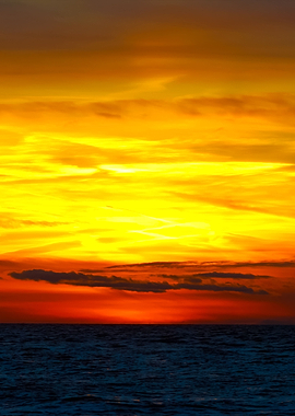 Colorful Sunset In The Sea