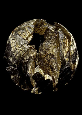 damaged gold planet earth