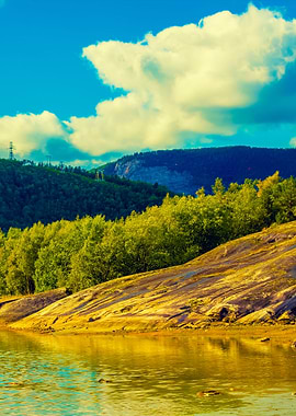 View Of A Rocky Beach In N
